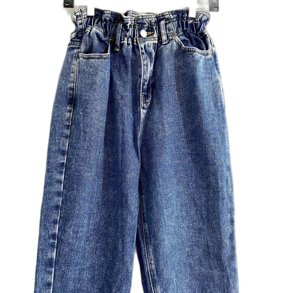 PacSun Seabreak Paperbag Mom Jeans Elastic Waist Rinse Wash Size Small‎ - Picture 3 of 9